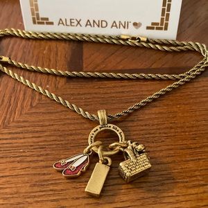 Alex & Ani Vintage Gold Wizard of Oz Yellow Brick Road Adjustable Necklace
